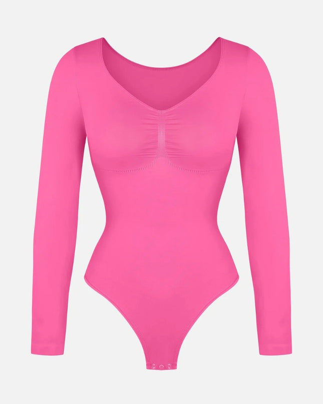 Novelia™ Bezšvové Tvarujúce Body s Dlhým Rukávom