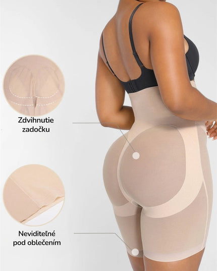 Novelia™ Vysokopásové Zoštíhľujúce Šortky – MeshSmooth