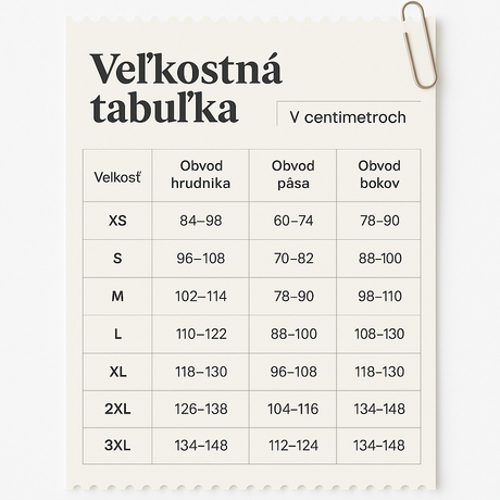 Veľkostná Tabuľka